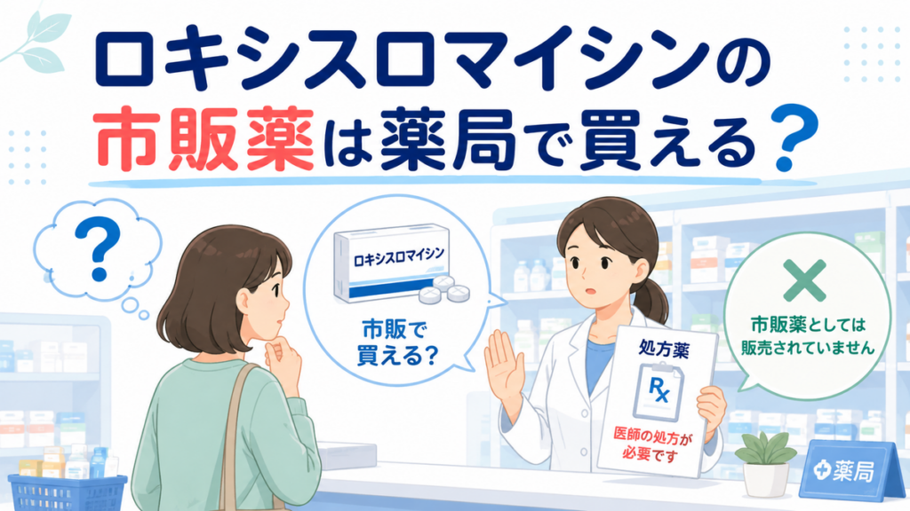 ロキシスロマイシンの市販薬は薬局で買える?