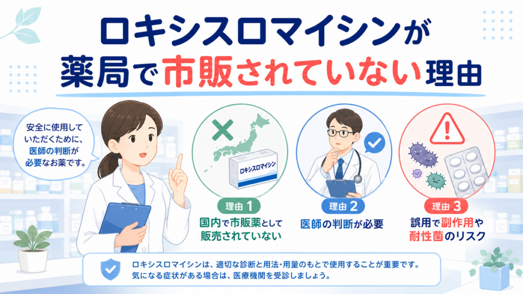 ロキシスロマイシンが薬局で市販されていない理由