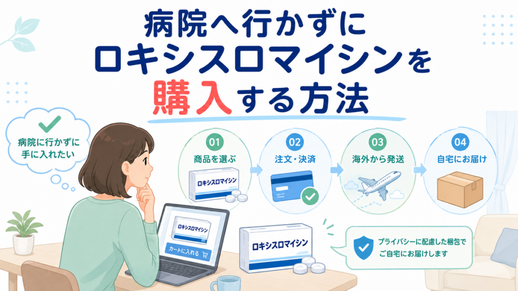 病院へ行かずにロキシスロマイシンを購入する方法